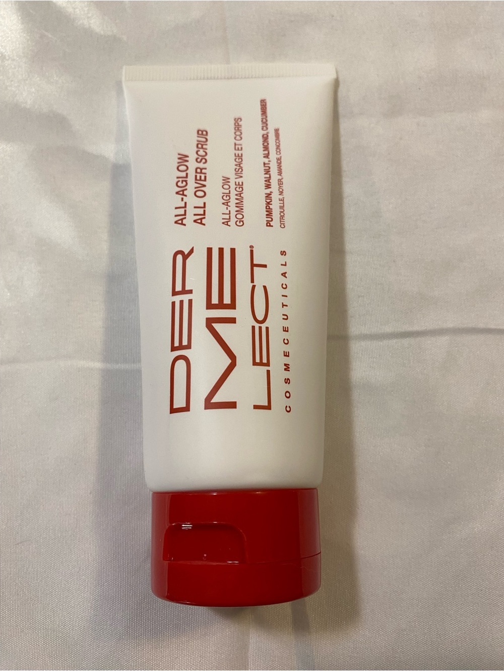 All-Glow All-Over Scrub - White with Red Cap
